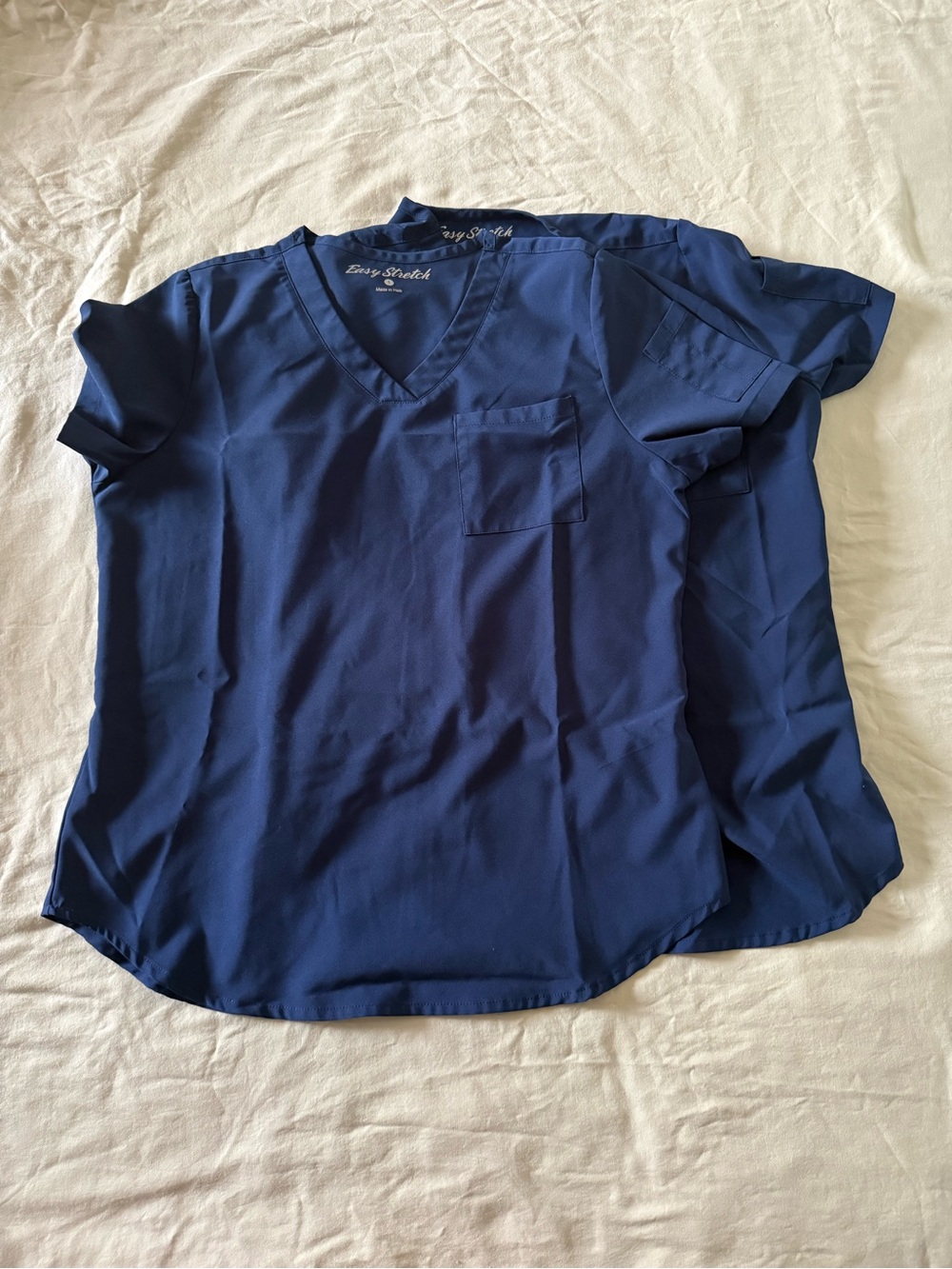Navy V-Neck Women’s Scrub Top x2 by